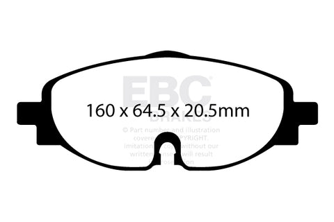 EBC Yellowstuff 4000 Series Street and Track Brake Pad Set (DP42150R)