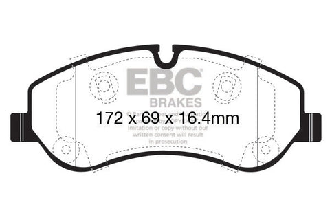 EBC Yellowstuff 4000 Series Street and Track Brake Pad Set (DP42151R)