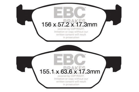 EBC Greenstuff 2000 Series Sport Brake Pad Set (DP22154)