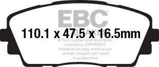 EBC Ultimax OE Replacement Brake Pad Set (DPX2163)