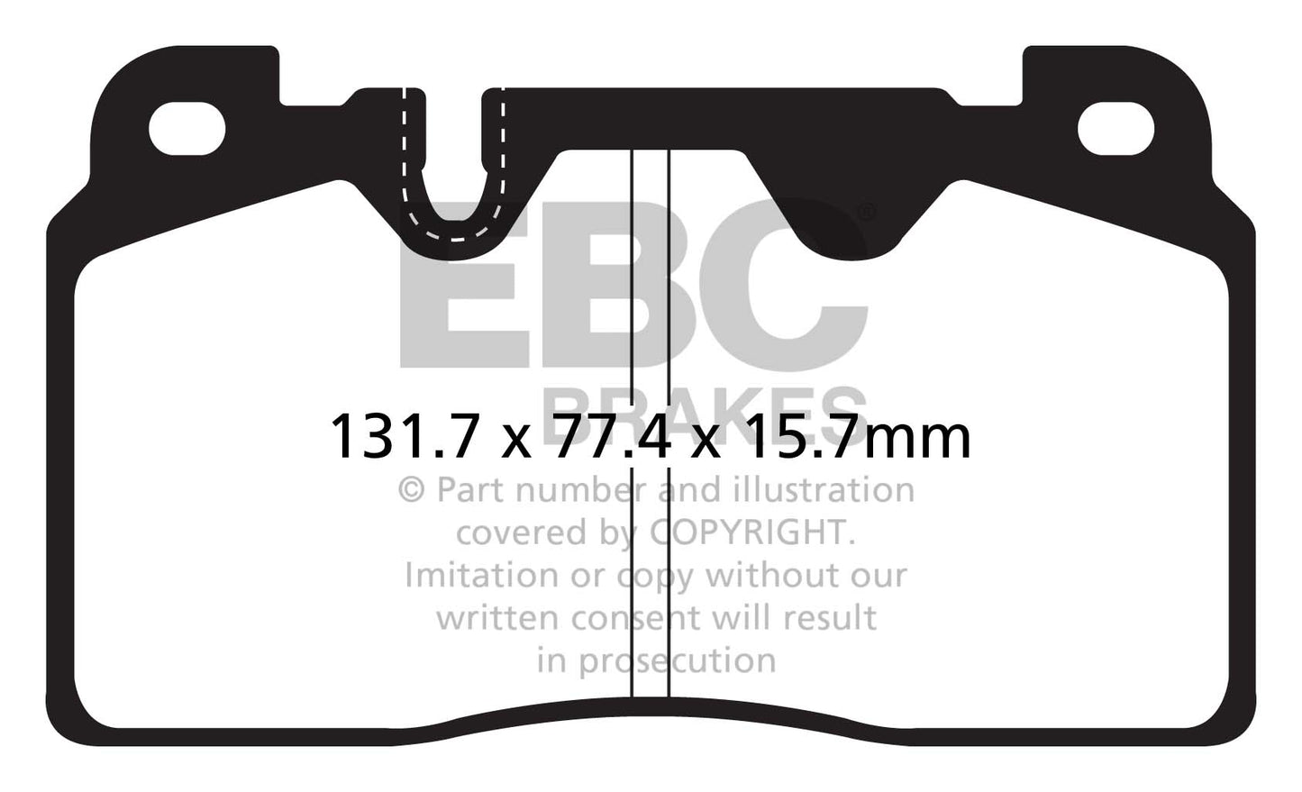 EBC Yellowstuff 4000 Series Street and Track Brake Pad Set (DP42168R)