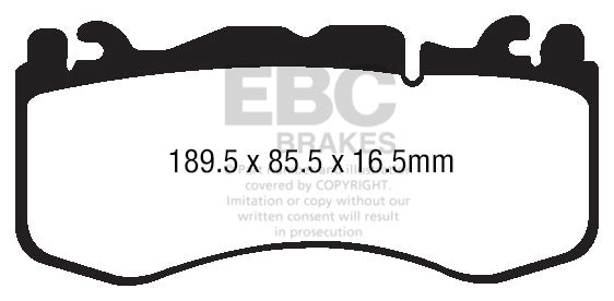 EBC Yellowstuff 4000 Series Street and Track Brake Pad Set (DP42174R)