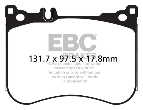 EBC Yellowstuff 4000 Series Street and Track Brake Pad Set (DP42178R)