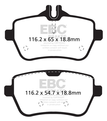 EBC Yellowstuff 4000 Series Street and Track Brake Pad Set (DP42180R)