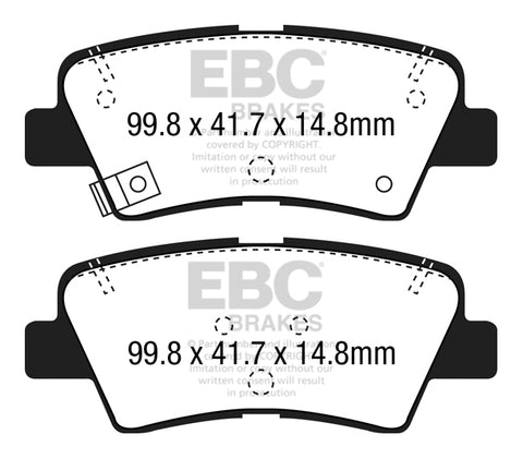 EBC Yellowstuff 4000 Series Street and Track Brake Pad Set (DP42188R)