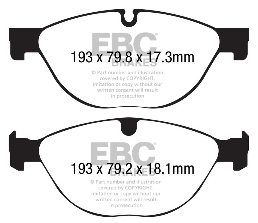 EBC Yellowstuff 4000 Series Street and Track Brake Pad Set (DP42191R)