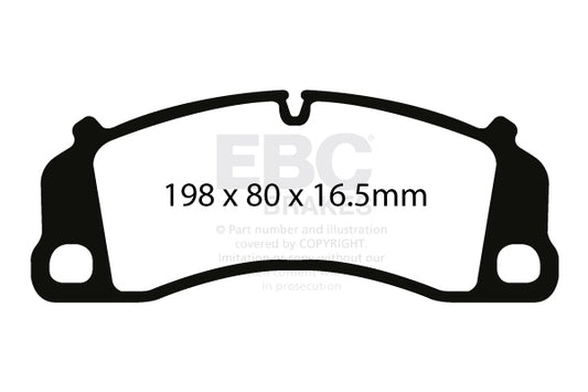 EBC Yellowstuff 4000 Series Street and Track Brake Pad Set (DP42206R)