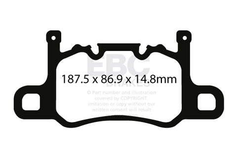 EBC Yellowstuff 4000 Series Street and Track Brake Pad Set (DP42207R)