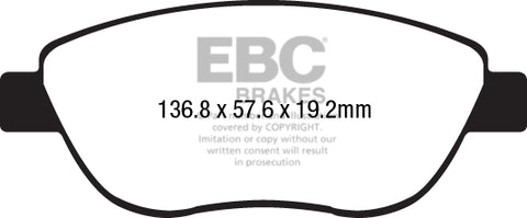 EBC Ultimax OE Replacement Brake Pad Set (DPX2212)