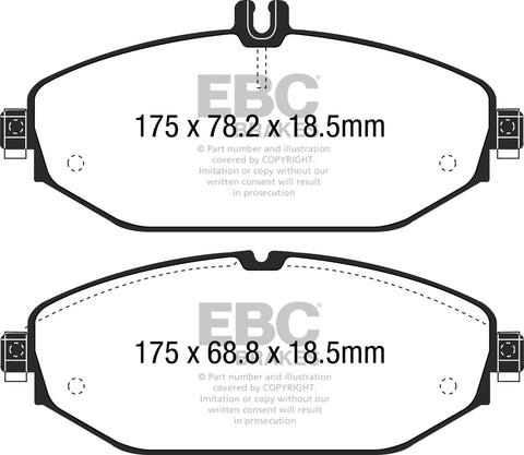 EBC Yellowstuff 4000 Series Street and Track Brake Pad Set (DP42214R)