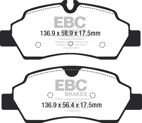 EBC Ultimax OE Replacement Brake Pad Set (DPX2222)