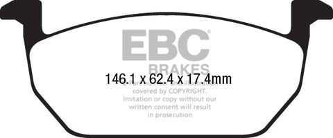 EBC Greenstuff 2000 Series Sport Brake Pad Set (DP22225)