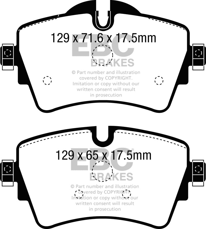 EBC Redstuff 3000 Series Sport Brake Pad Set (DP32227C)