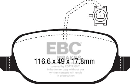 EBC Greenstuff 2000 Series Sport Brake Pad Set (DP22236)