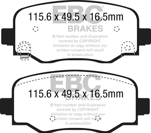 EBC Ultimax OE Replacement Brake Pad Set (DPX2237)