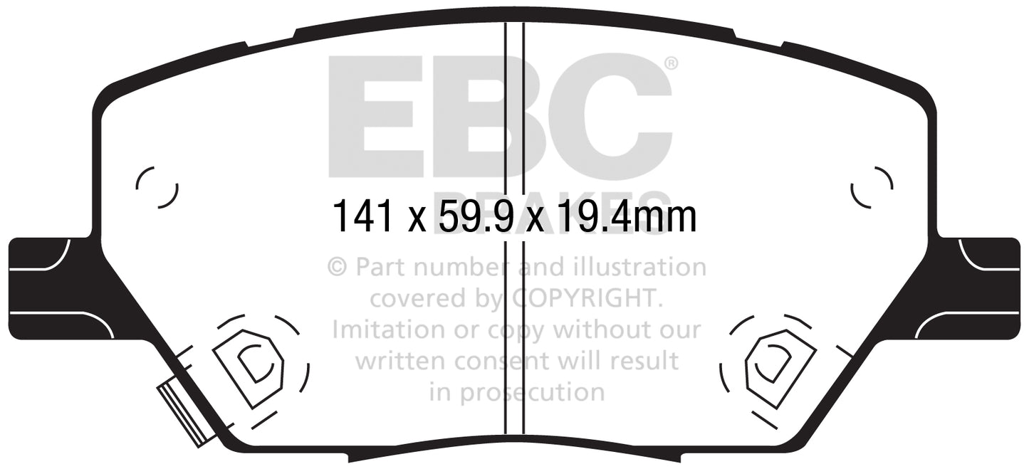 EBC Ultimax OE Replacement Brake Pad Set (DPX2239)