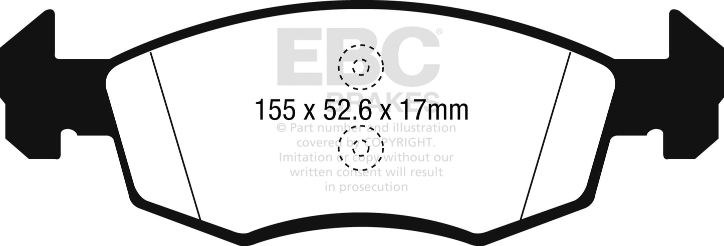 EBC Ultimax OE Replacement Brake Pad Set (DPX2241)