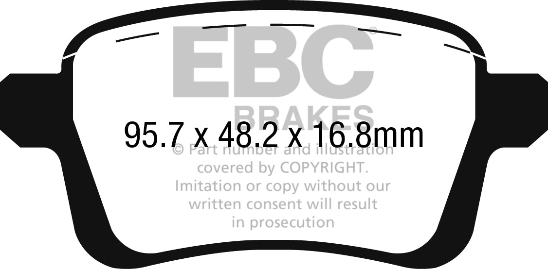 EBC Greenstuff 2000 Series Sport Brake Pad Set (DP22249)