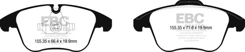 EBC Redstuff 3000 Series Sport Brake Pad Set (DP32252C)