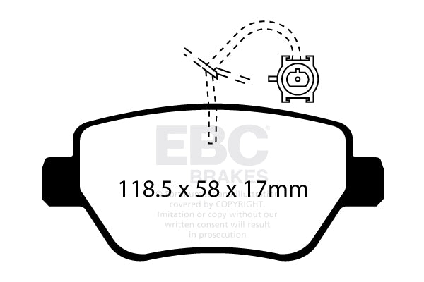 EBC Redstuff 3000 Series Sport Brake Pad Set (DP32258C)