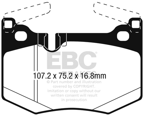 EBC Bluestuff NDX Trackday Brake Pad Set (DP52261NDX)