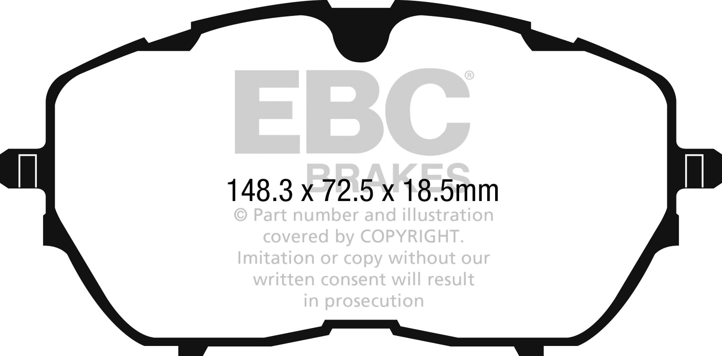 EBC Greenstuff 2000 Series Sport Brake Pad Set (DP22265)