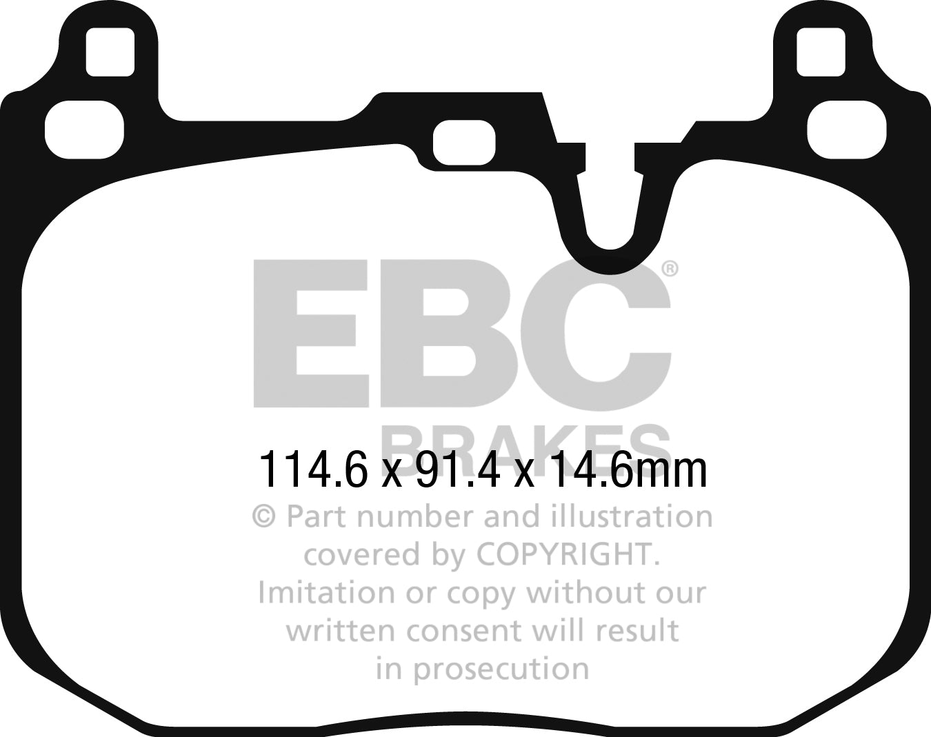 EBC Yellowstuff 4000 Series Street and Track Brake Pad Set (DP42271R)