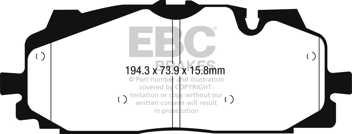 EBC Greenstuff 2000 Series Sport Brake Pad Set (DP22277)