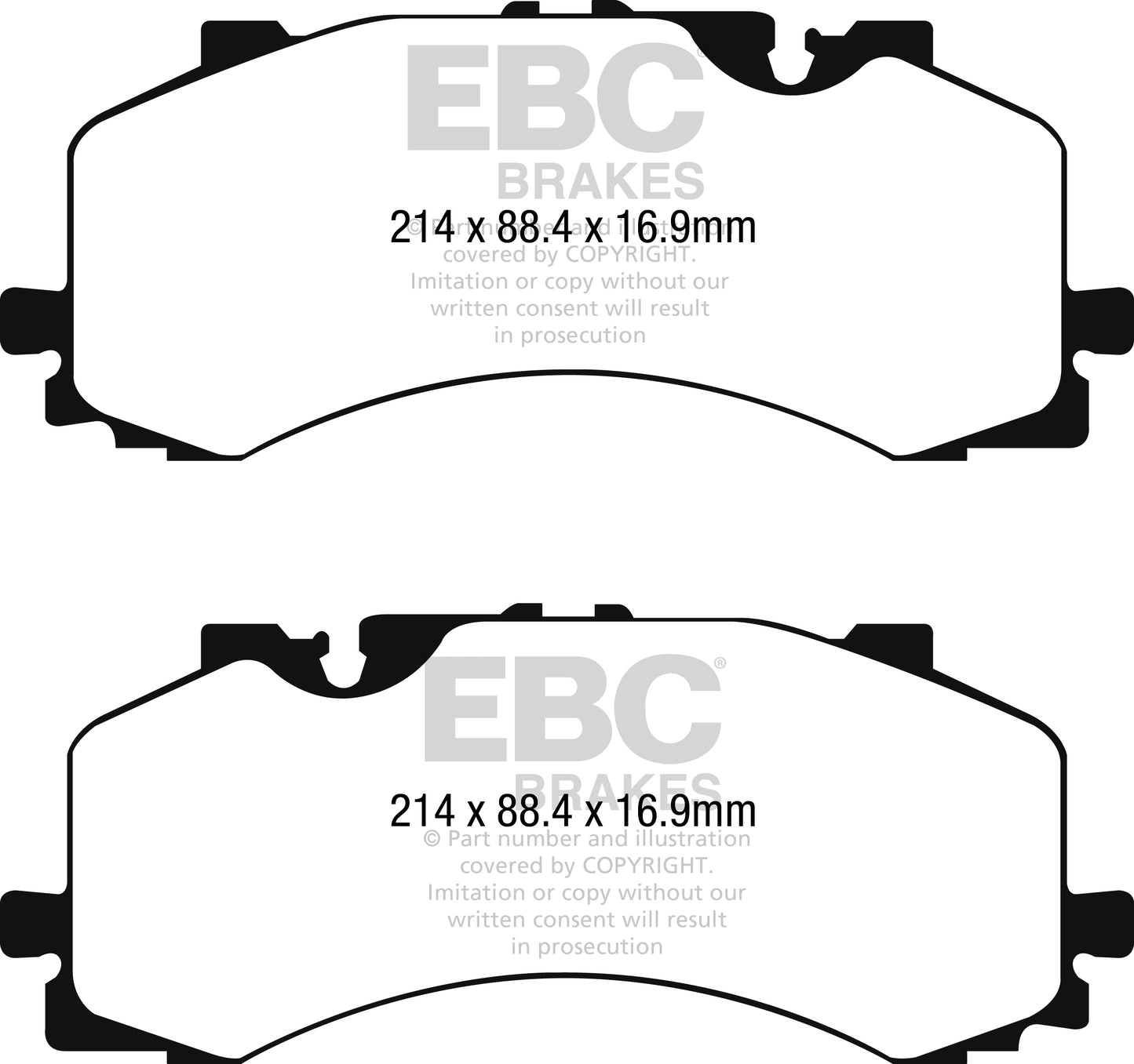 EBC Yellowstuff 4000 Series Street and Track Brake Pad Set (DP42279R)