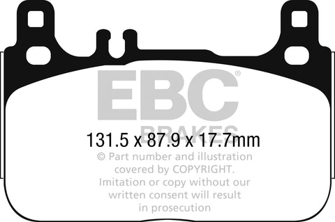 EBC Yellowstuff 4000 Series Street and Track Brake Pad Set (DP42284R)