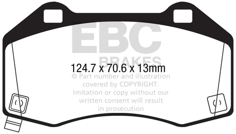 EBC Yellowstuff 4000 Series Street and Track Brake Pad Set (DP42286R)