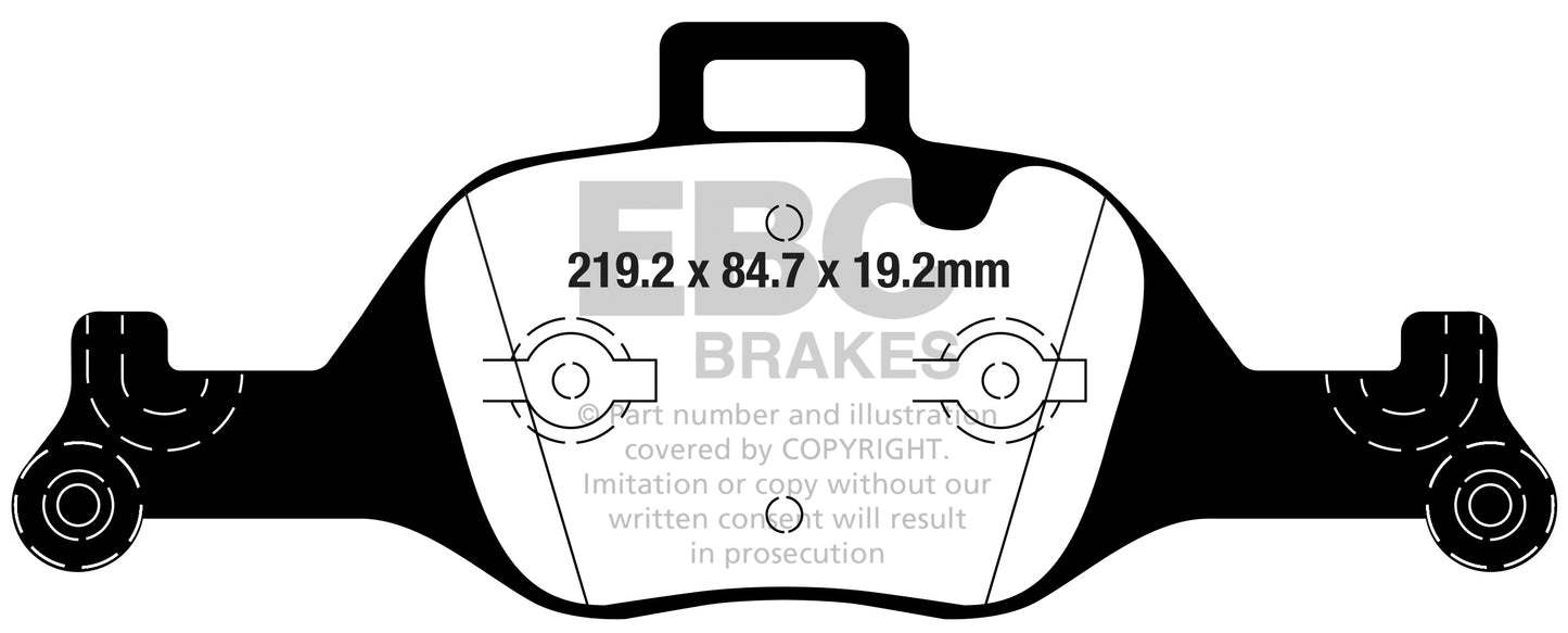 EBC Yellowstuff 4000 Series Street and Track Brake Pad Set (DP42289R)