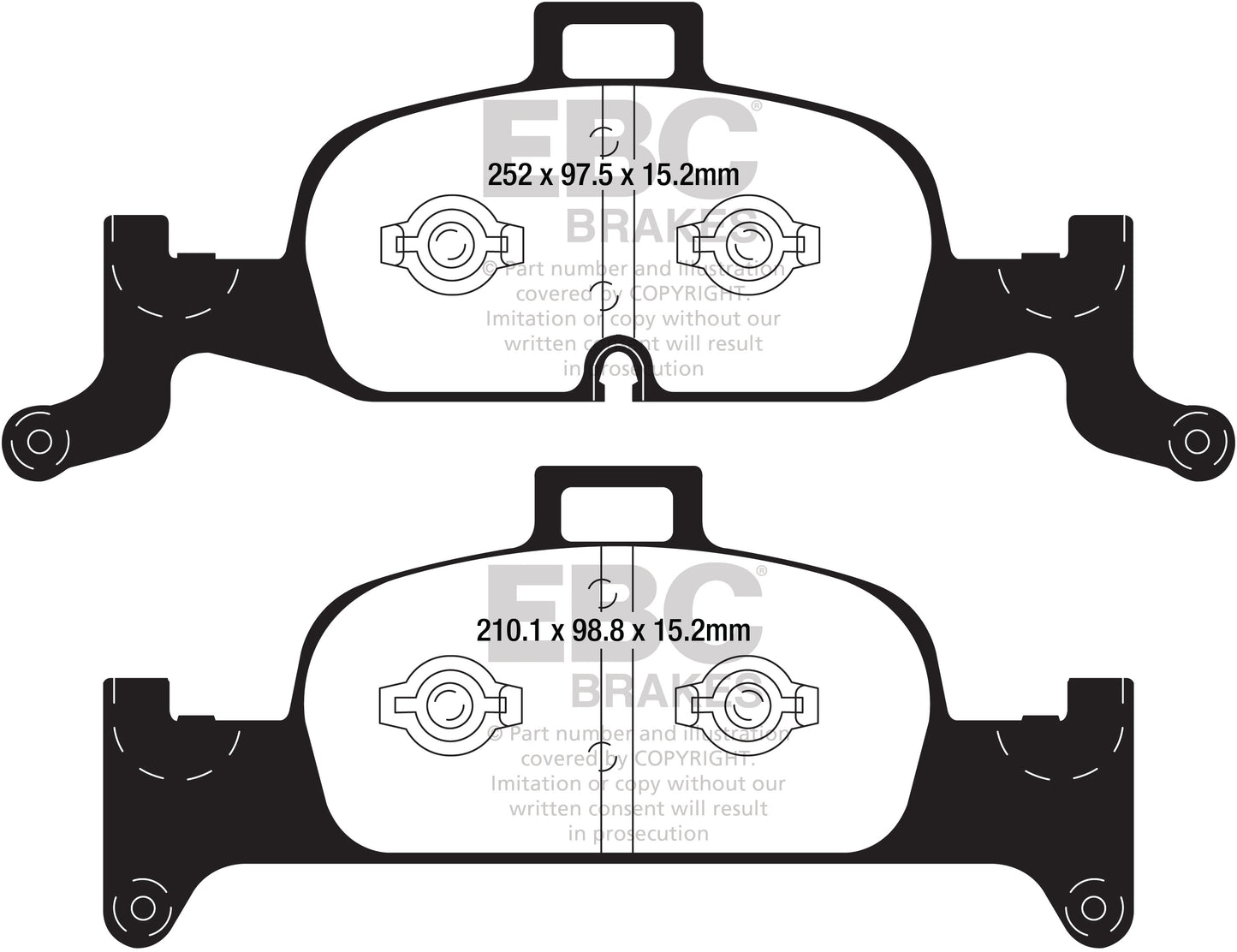 EBC Greenstuff 6000 Series Truck and SUV Brake Pad Set (DP62290)