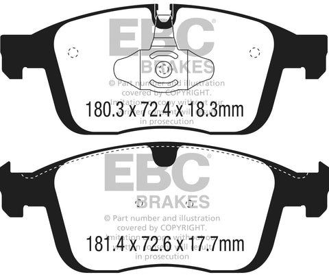 EBC Ultimax OE Replacement Brake Pad Set (DPX2296)