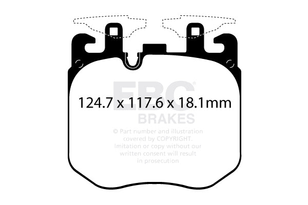 EBC Redstuff 3000 Series Sport Brake Pad Set (DP32304C)