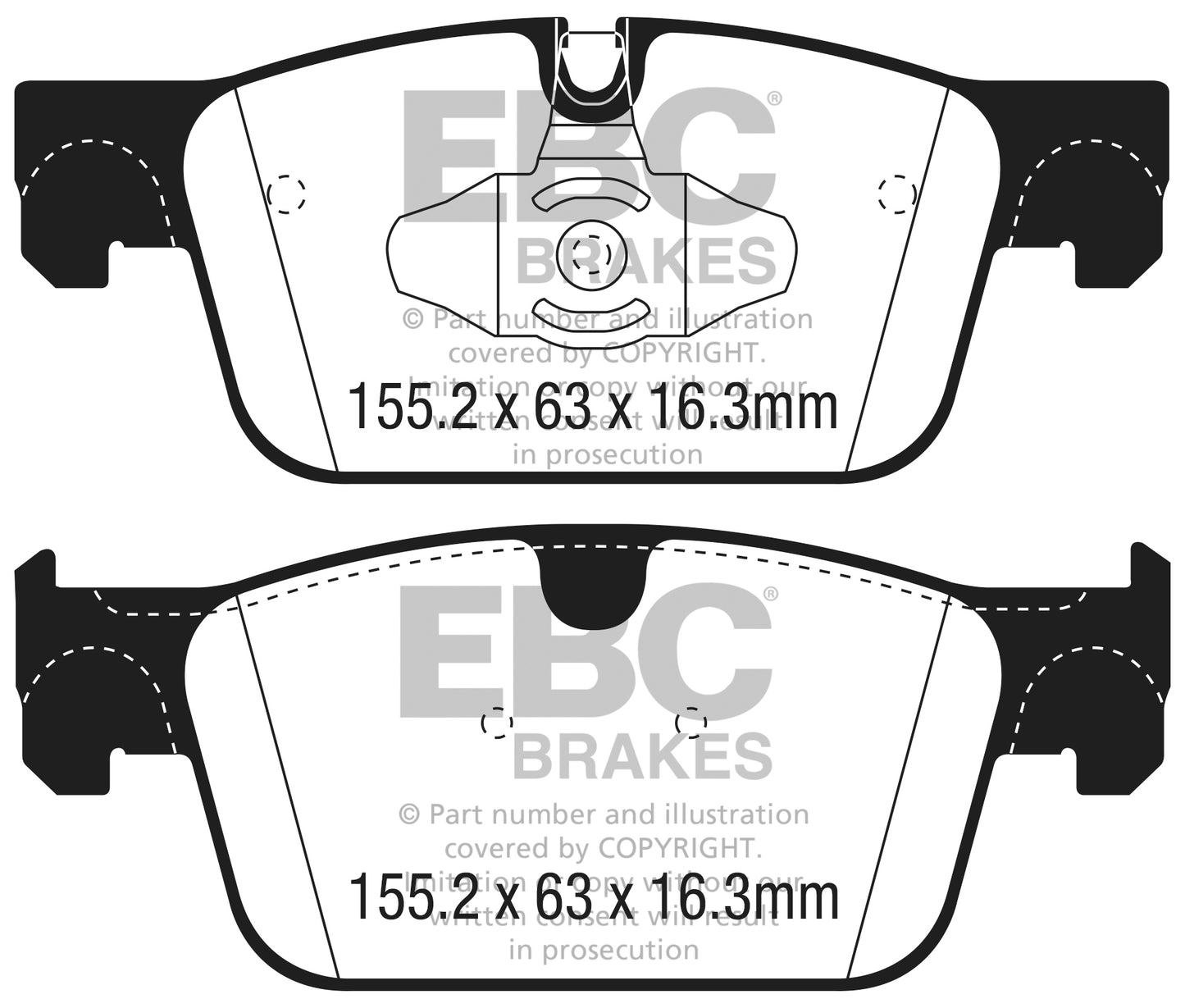 EBC Yellowstuff 4000 Series Street and Track Brake Pad Set (DP42305R)