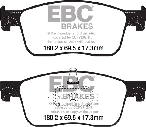 EBC Greenstuff 2000 Series Sport Brake Pad Set (DP22308)