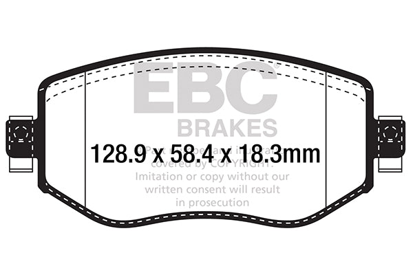 EBC Ultimax OE Replacement Brake Pad Set (DPX2309)