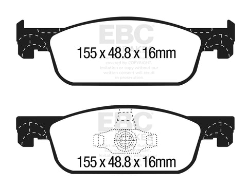 EBC Greenstuff 2000 Series Sport Brake Pad Set (DP22312)