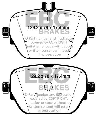 EBC Yellowstuff 4000 Series Street and Track Brake Pad Set (DP42314R)