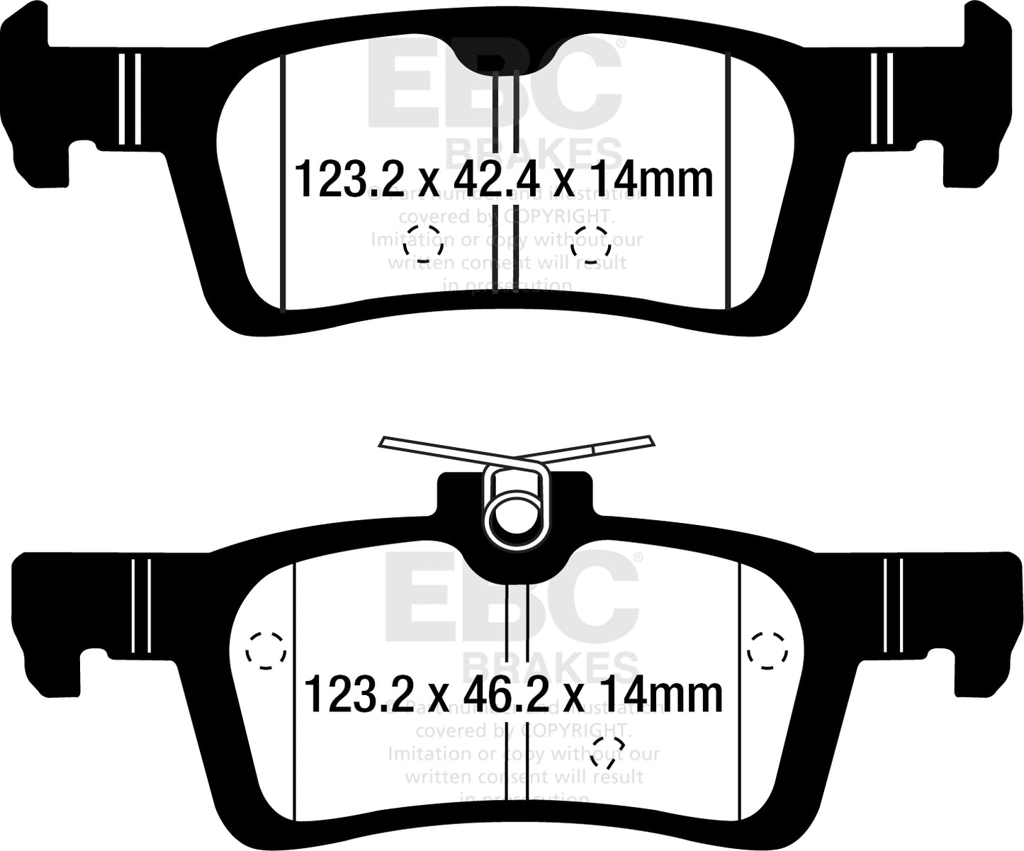 EBC Yellowstuff 4000 Series Street and Track Brake Pad Set (DP42319R)