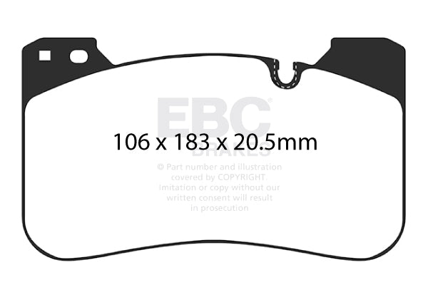 EBC Yellowstuff 4000 Series Street and Track Brake Pad Set (DP42331R)