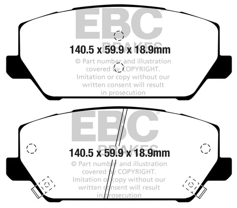 EBC Greenstuff 2000 Series Sport Brake Pad Set (DP22343)