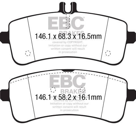 EBC Yellowstuff 4000 Series Street and Track Brake Pad Set (DP42350R)