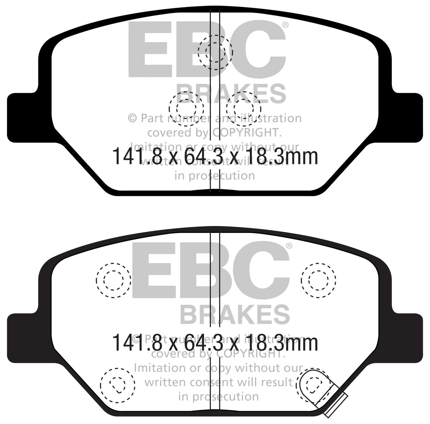 EBC Yellowstuff 4000 Series Street and Track Brake Pad Set (DP42351R)