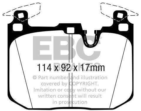 EBC Yellowstuff Pad & 2pc Disc Kit - (P2DK014Y) Front