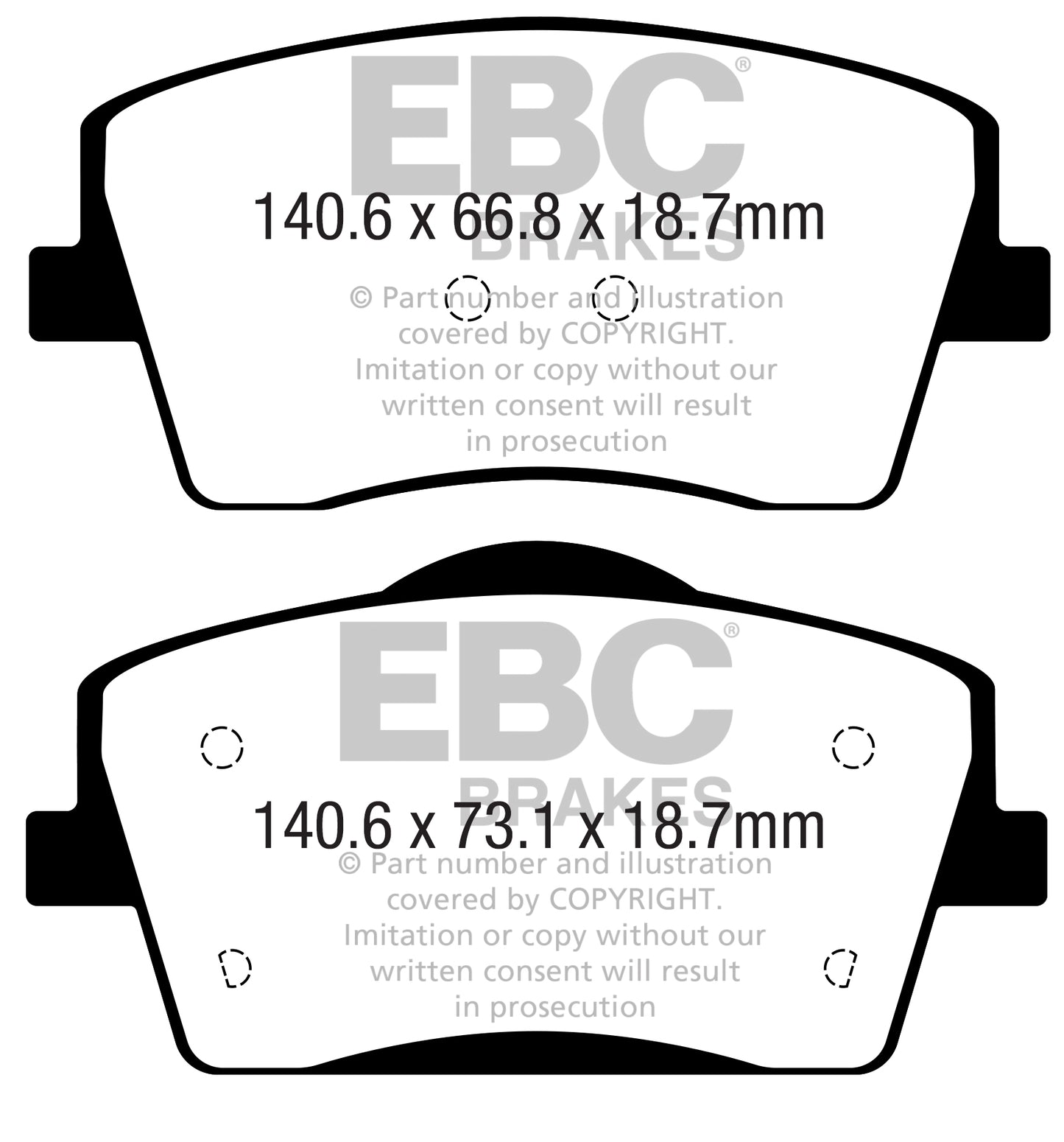 EBC Yellowstuff 4000 Series Street and Track Brake Pad Set (DP42365R)