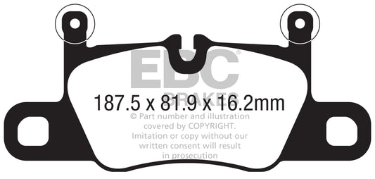 EBC Yellowstuff 4000 Series Street and Track Brake Pad Set (DP42371R)