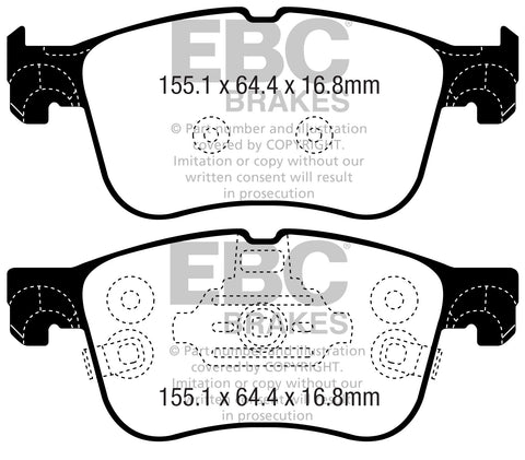 EBC Yellowstuff 4000 Series Street and Track Brake Pad Set (DP42372R)