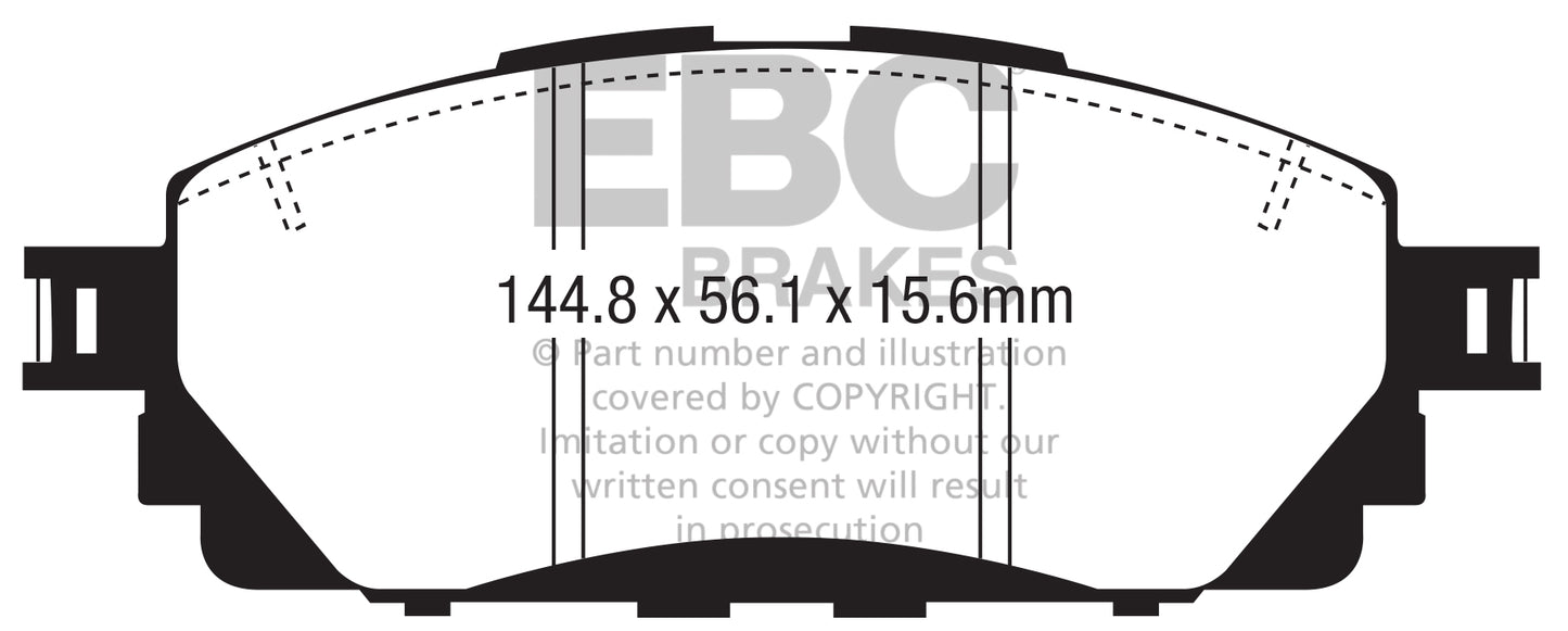 EBC Yellowstuff 4000 Series Street and Track Brake Pad Set (DP42373R)